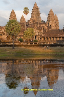 Towers of Angkor Wat at Sunset